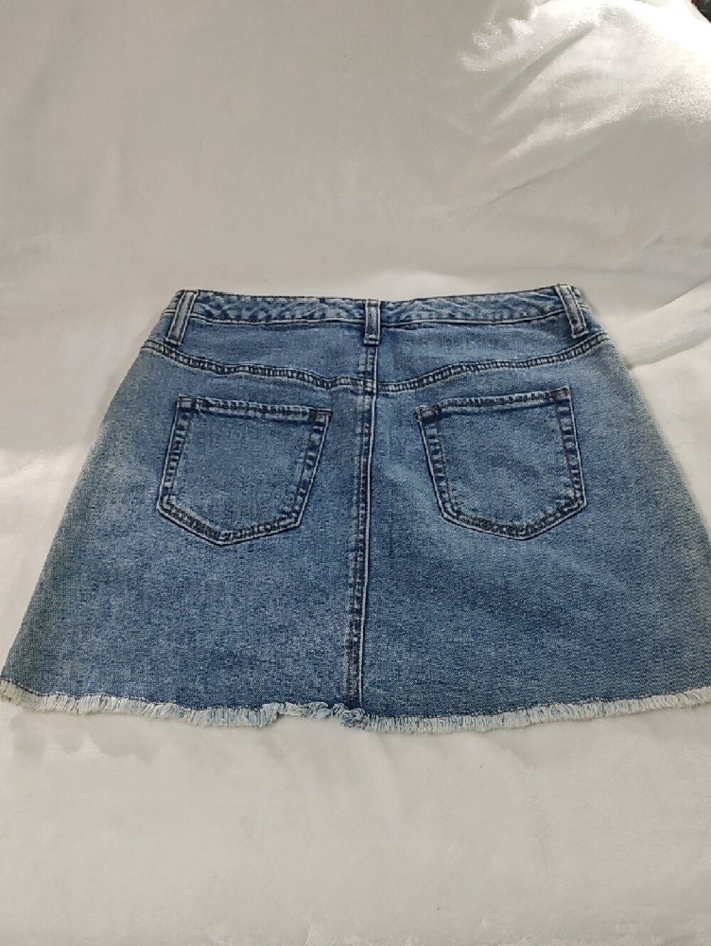 wild fable Light Blue Studded Denim Mini Skirt - Picture 2 of 7